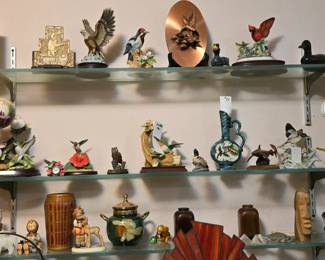 Bird Figurines - Few Hummels - Vintage Vases