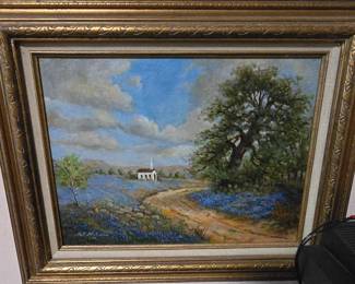 Bluebonnet Painting by Neil Nicholson 1995