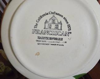 Mark on back of Dishes