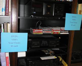 Small collection of DVD's and VHS's tapes