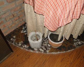 Flower pots on the floor