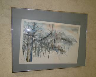 It's abstract, where the painting is not quite centered in the frame, it's all the new rage