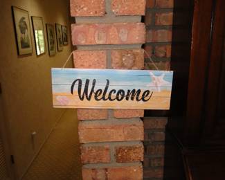 Welcome, and no we did not put that there, it was there when we first walked in