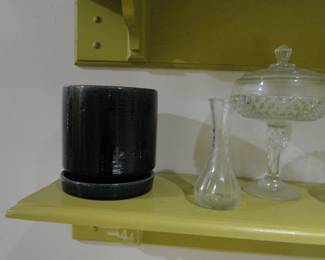 Planter and glass pieces