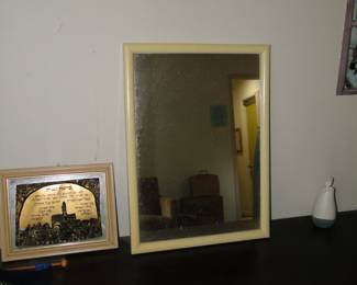 Large framed mirror