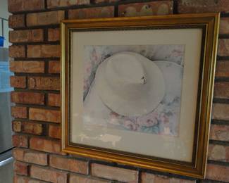 Pastel hat on floral
