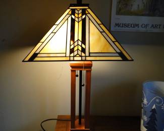 Stained glass, Mission Style Table Lamp