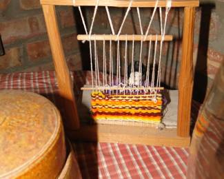Native American loom weaver