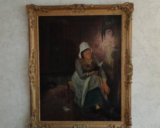 The image displayed is an oil painting