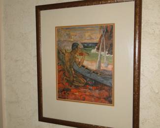 "Pobre Pescador" otherwise known  and the "Poor Fisherman", by artist Paul Gauguin