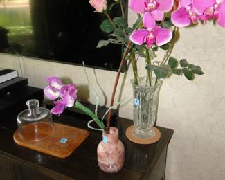 Faux plants, what is not faux is the vases