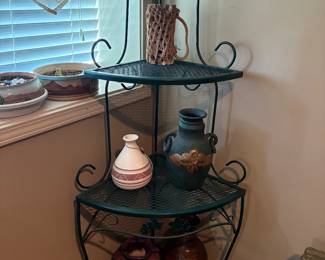 Shelving & Southwestern Pottery