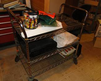 Rolling cart rack, perfect for all those items that you want to store, and then take them to go