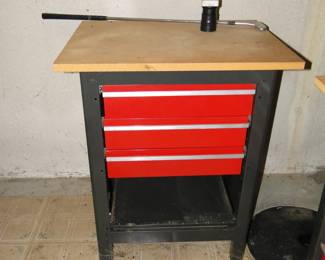 Worktable with three drawers