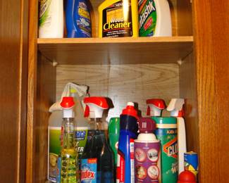 See, cleaning supplies