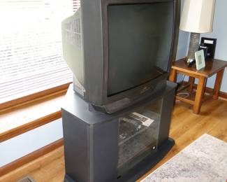 Nice TV with large entertainment center