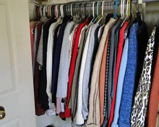 More women's clothing in various sizes, and colors, and fashion print