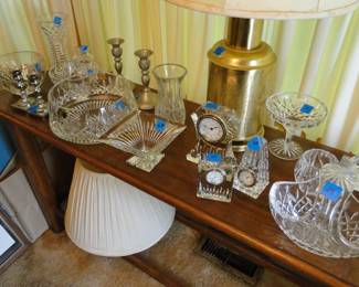 Baskets, clocks and bowls, also by Waterford