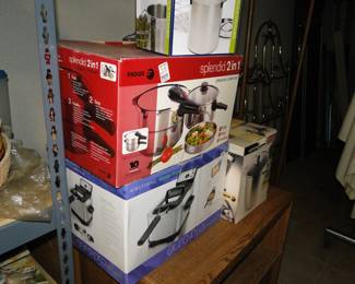 All of the appliances, still in the boxes