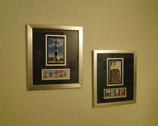Framed stamp collection