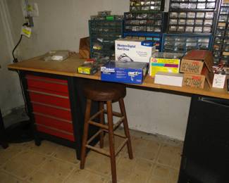 This workbench and stool are also for sale