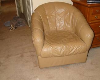 Supple rich, leather chair