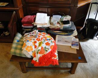 We do have some fun vintage table cloths too