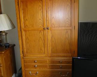 Tall solid wood hutch