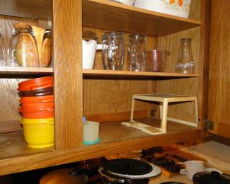 Lots of storage and serving items