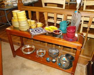 Fun festive ware, and silver trimmed serving items