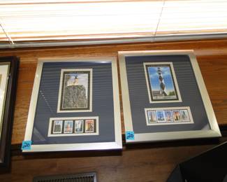 Stamps with pictures in frames.  Picture framed stamps