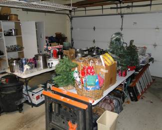 The garage is also packed