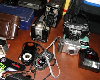 Vintage cameras, and light settings