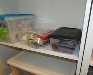 Ribbons, and twine and serger spools too