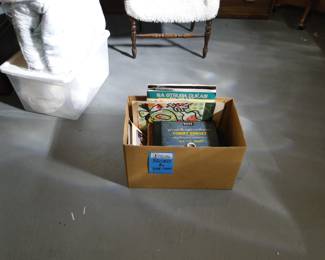 Box of vintage records