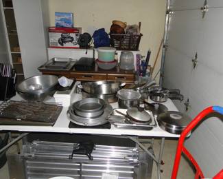 Pots and pans and cooking supplies