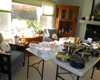 We have so many pots and pans, we had to move them into the family room