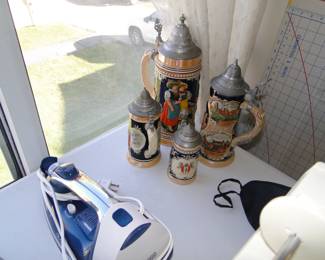 There the beer steins are