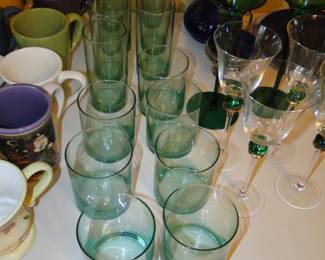 Light blueish green glasses too