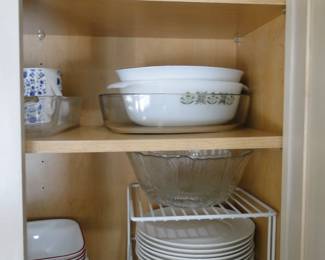 Plates and bowls, casserole dishes, and plates