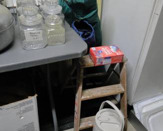 Folding chair and small step ladder too