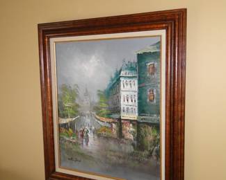 Framed painting