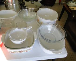 Casserole and serving dishes