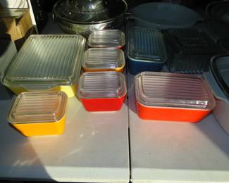 Bright and colorful Pyrex, in all the classic colors, and these are in perfect condition with no loss of color at all