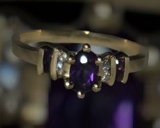 14k gold, amethyst and diamonds...more fine jewelry, and lots of costume jewelry!
