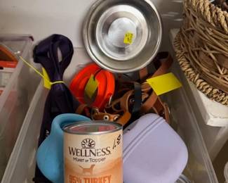 DOG goodies and collars, and leashes