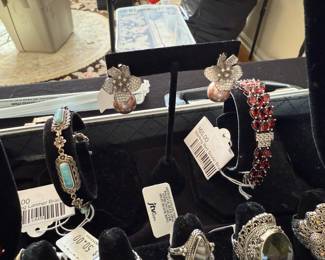 Sterling Red Stone Bracelet