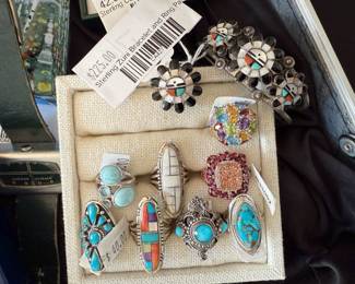 Sterling Zuni Bracelet & Ring Pair
