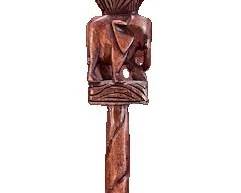 Vintage African Hand Carved Walking Cane