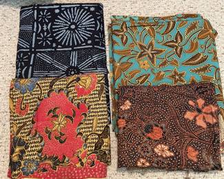 Various pieces of Batik Halus Cotton